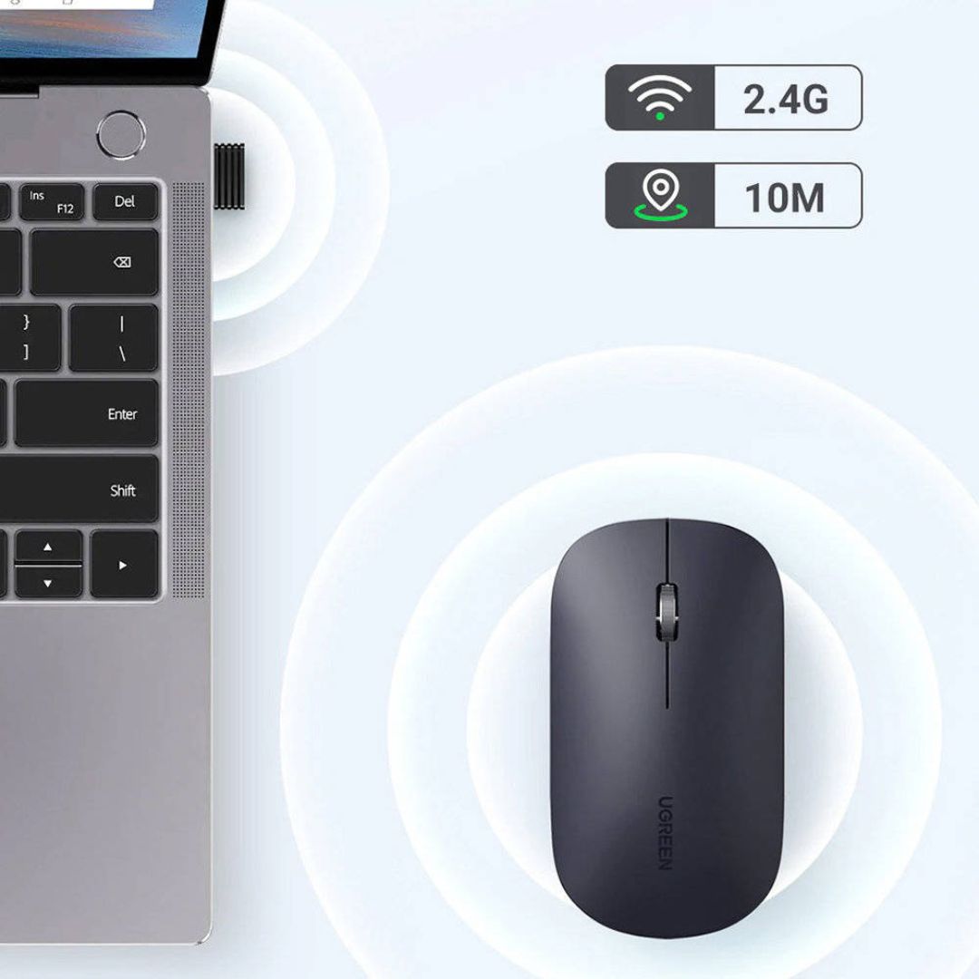 UGREEN MU001 USB Optical Wireless Mouse | Black