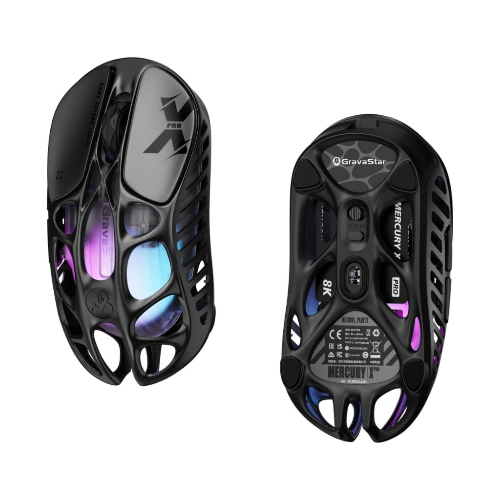 GravaStar Mercury X Pro 8KHz Wireless Gaming Mouse | Galaxy Black