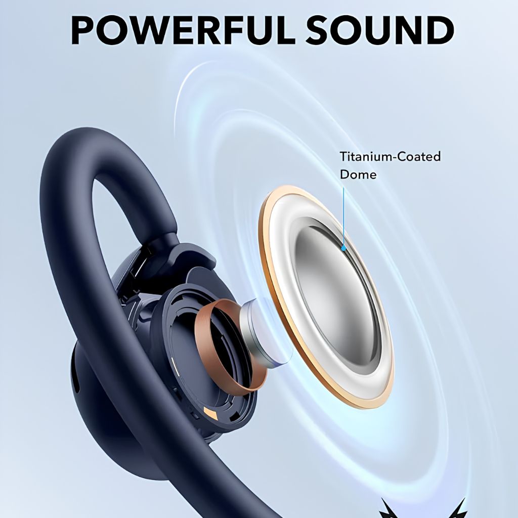 Anker soundcore V20i Adjustable Ear Hooks Earbuds | Blue