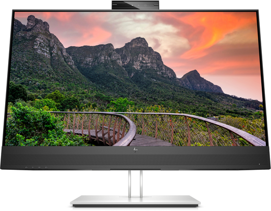 HP E27m G4 27″ QHD USB‑C Conferencing Monitor – 5 MP Pop‑Up Cam, 65 W PD, 99 % sRGB, USB Hub, RJ‑45, Tilt/Swivel/Pivot