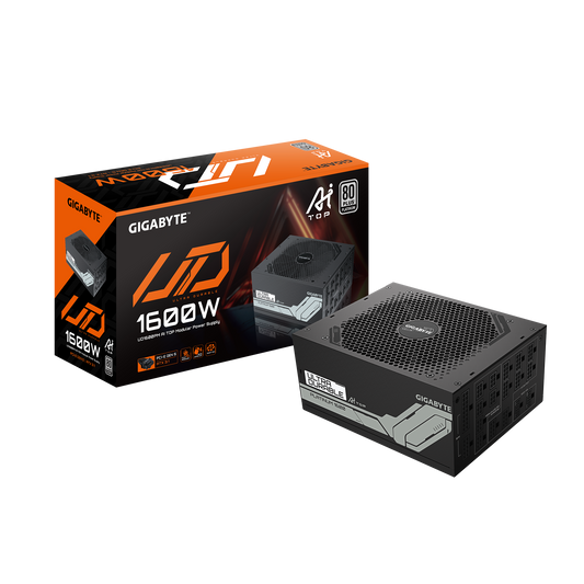 GIGABYTE GP-UD1600PM PG5 AI TOP PSU | 1600W | ATX 3.1 | PCIe Gen5 Ready | 80+ Platinum | Fully Modular