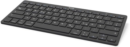Hama KEY4ALL X510 Bluetooth Keyboard | Black | Compact | QWERTY US Layout | 78 Keys | Scissor Mechanism | for iOS | Android and Windows