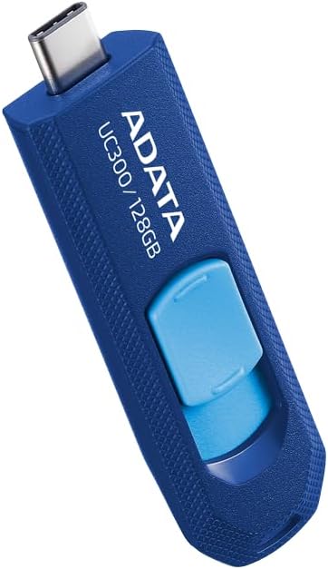 ADATA UC300 USB 3.2 Gen1 Flash Drive Type-C High Compatibility Capless Sliding Connector - 128GB