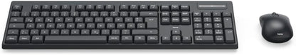 Hama WKM-100 Wireless Keyboard with Mouse, Wireless, Batteries, QWERTY UK, black