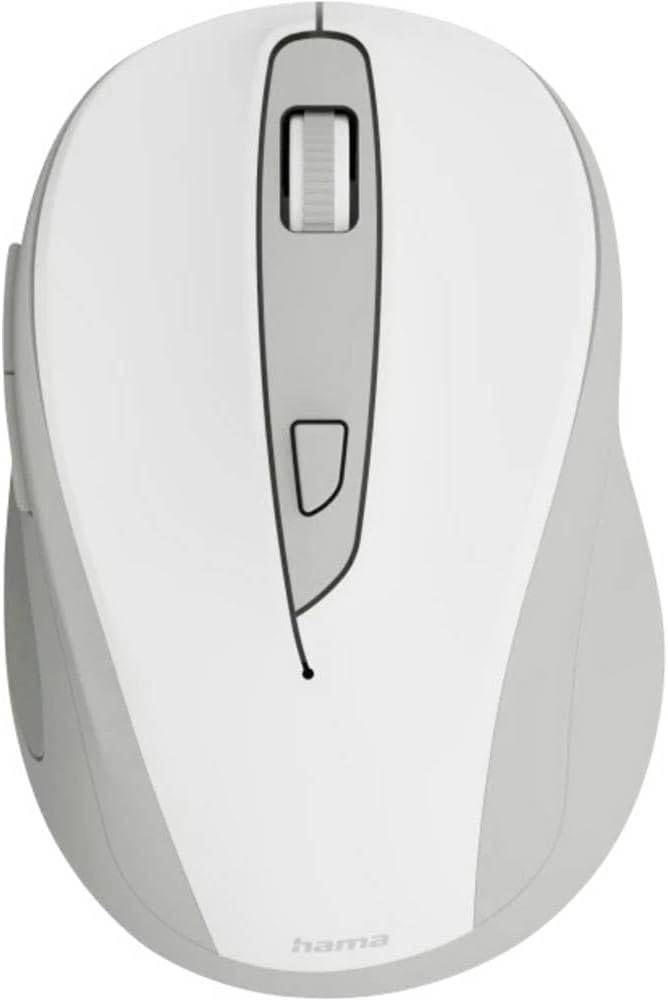 Hama WM-400 Wireless Ergonomic Mouse | 6-Button Optical Quiet Mouse with 2.4 GHz RF | Adjustable DPI | Stowable USB-A Receiver & Eco-Friendly Design