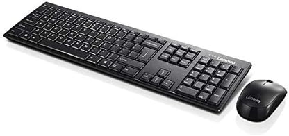 Lenovo 100 USB-A Wireless Combo – Slim Keyboard & Compact Mouse, 1600 DPI, Spill-Resistant, 10-Million Key Presses