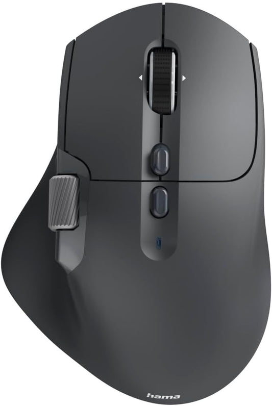 Hama WM-900 Multi-Device Wireless Mouse | 10-Button Radio & Bluetooth Rechargeable Optical Mouse | Ergonomic Right-Handed Design | RGB Lighting & USB-C Charging