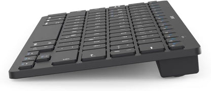 Hama KEY4ALL X510 Bluetooth Keyboard | Black | Compact | QWERTY US Layout | 78 Keys | Scissor Mechanism | for iOS | Android and Windows