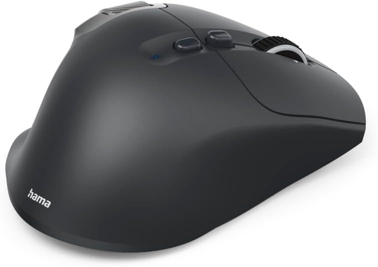 Hama WM-900 Multi-Device Wireless Mouse | 10-Button Radio & Bluetooth Rechargeable Optical Mouse | Ergonomic Right-Handed Design | RGB Lighting & USB-C Charging