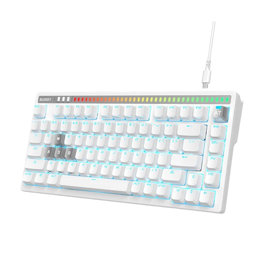 Bloody AT75 Alpha-Optical Switch 75% Gaming Keyboard | Adjustable Actuation | RGB | PBT/Magnesium Keycaps