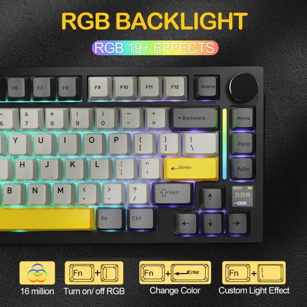 ATTACK SHARK X820Ultra Tri-mode Gasket Mechanical Keyboard | Starry Black