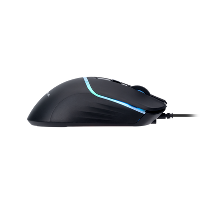 Xtrike Me GM-322 Gaming Mouse Wired USB | 7200DPI Optical Mouse / 7 Buttons / 1000Hz | Colorful RGB Backlit Optical Gaming Mice for PC Laptop Gamer (Black)