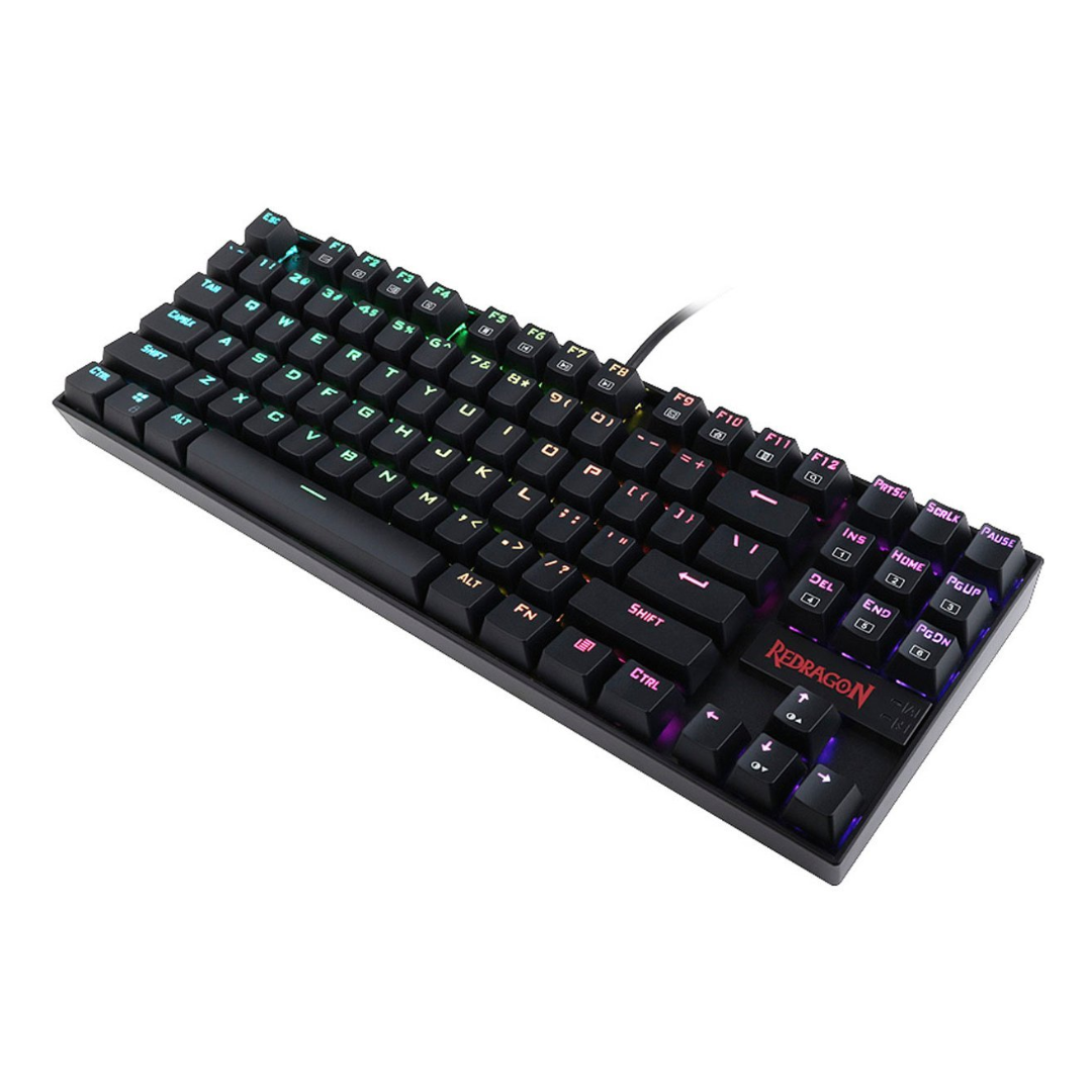 Redragon K552-RGB | Kumara | 80% | Wired | Red Switches | Black