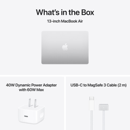 Apple Macbook Air MDH74LL/A | A3449 | M5 Chip (10 Core) | GPU (8 Core) | RAM 16GB | SSD 512GB | 13.0 (2560 x 1664) | Silver
