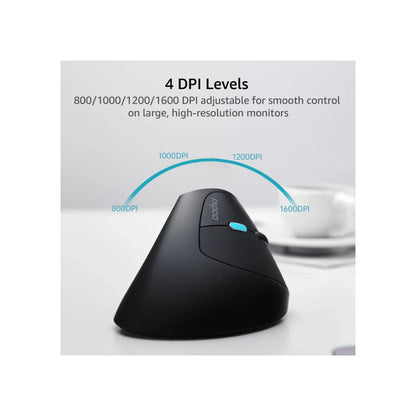 Rapoo EV250 Vertical Ergonomic Wireless Mouse | Black