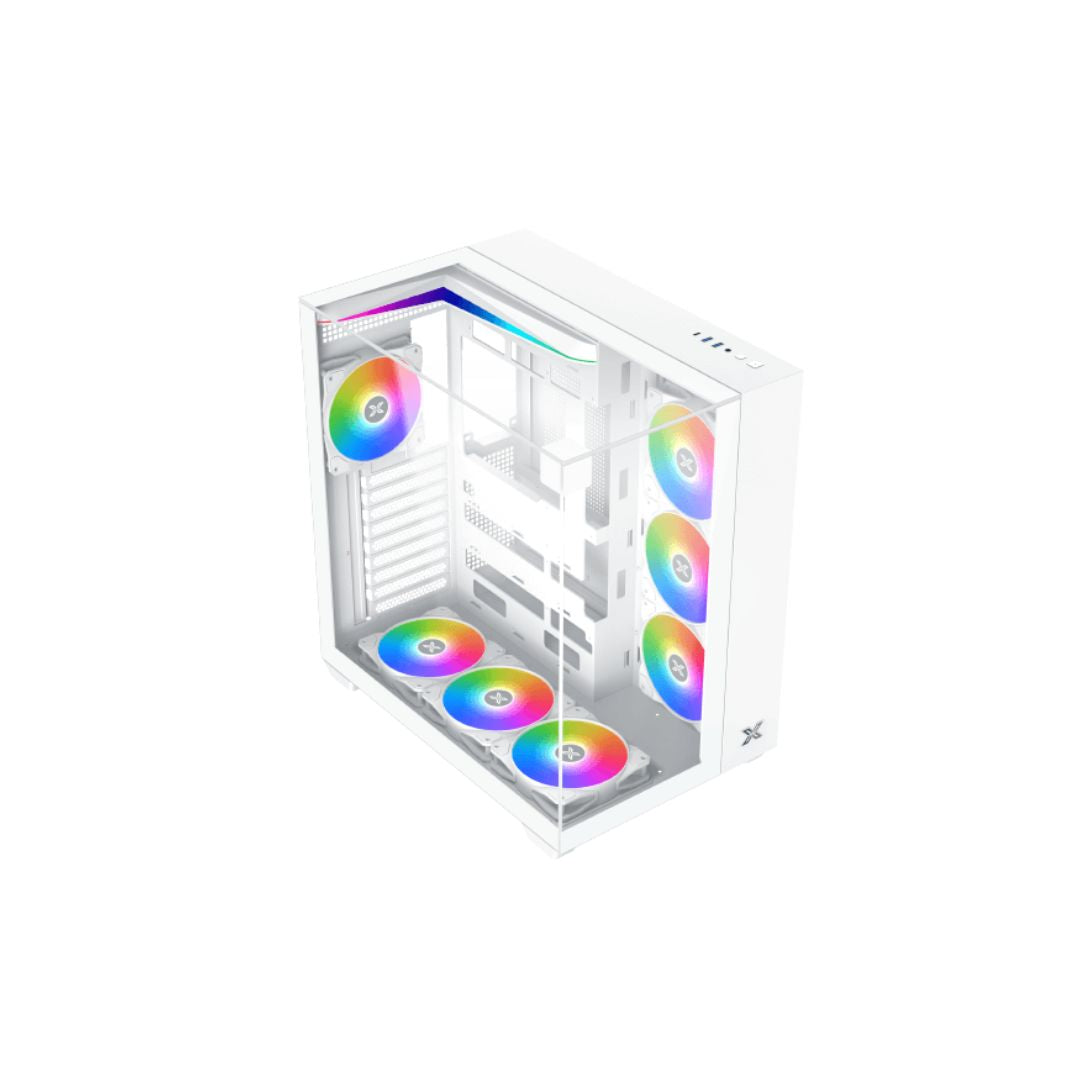 Xigmatek Aqua V Mid Tower Case | Arctic White