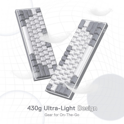 Redragon K617 Fizz 60% Mechanical Gaming Keyboard | Gray White