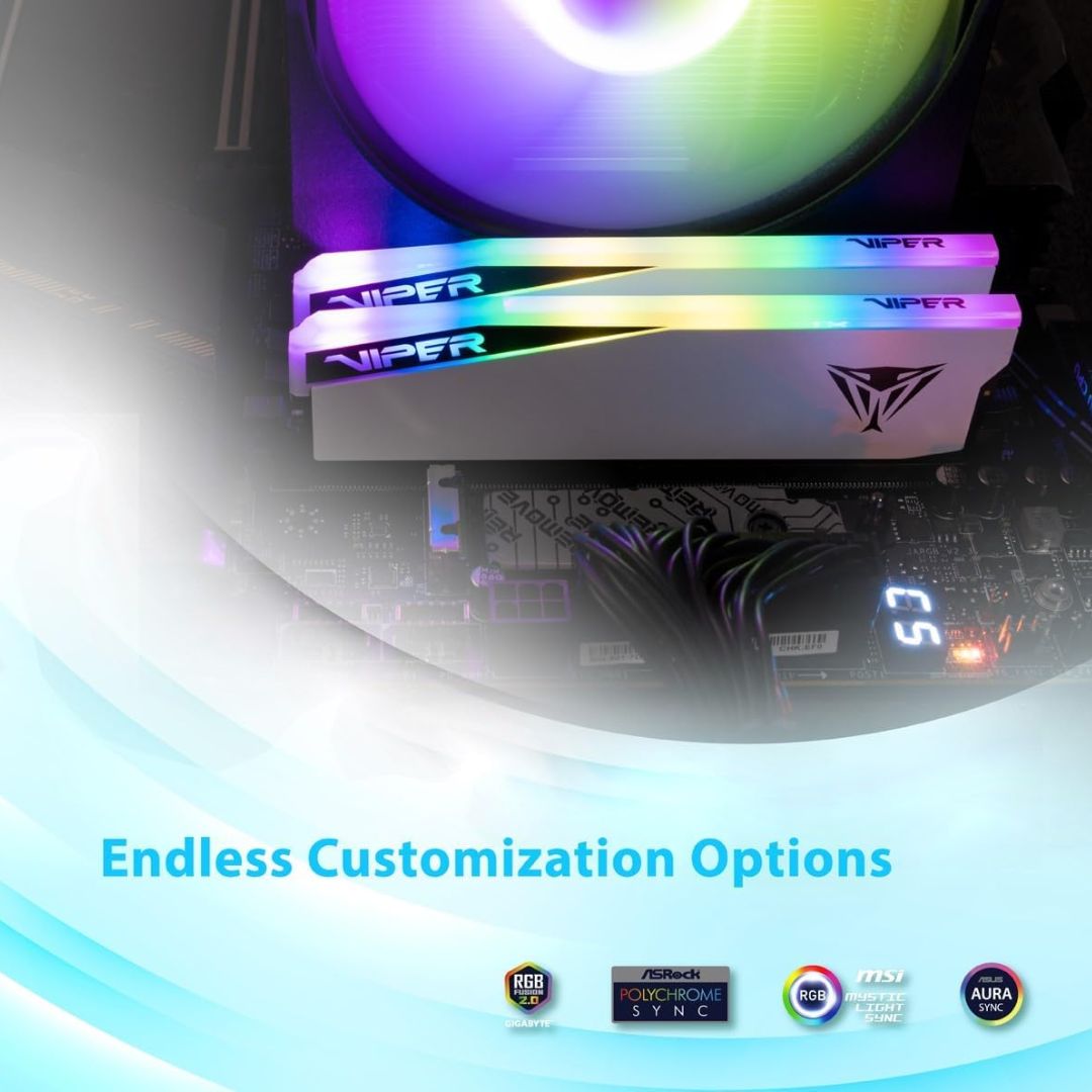 Viper Elite 5 DDR5 RAM 32GB (2x16GB) 6000MHz RGB CL36 | White
