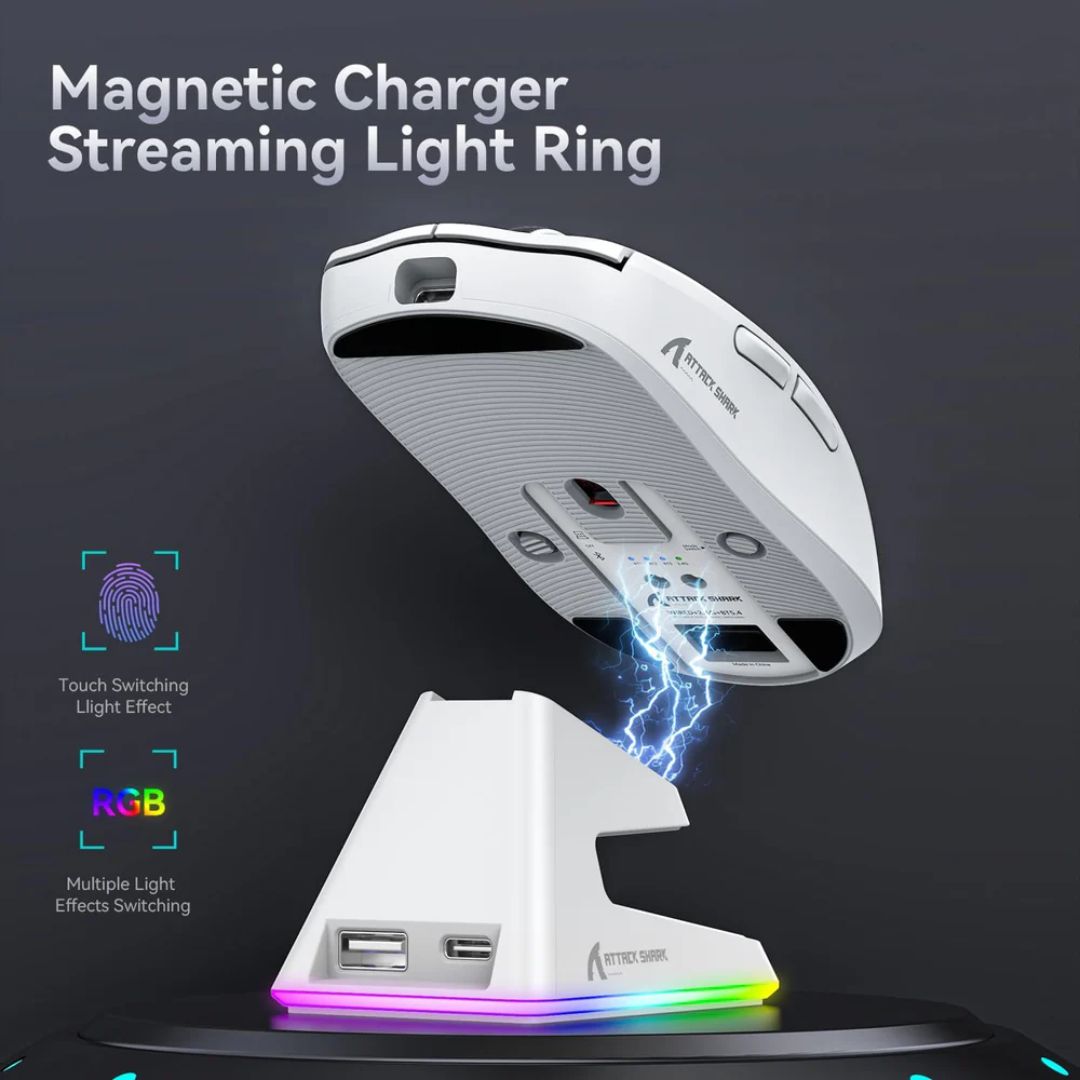 ATTACK SHARK X6 Wireless Gaming Mouse | White