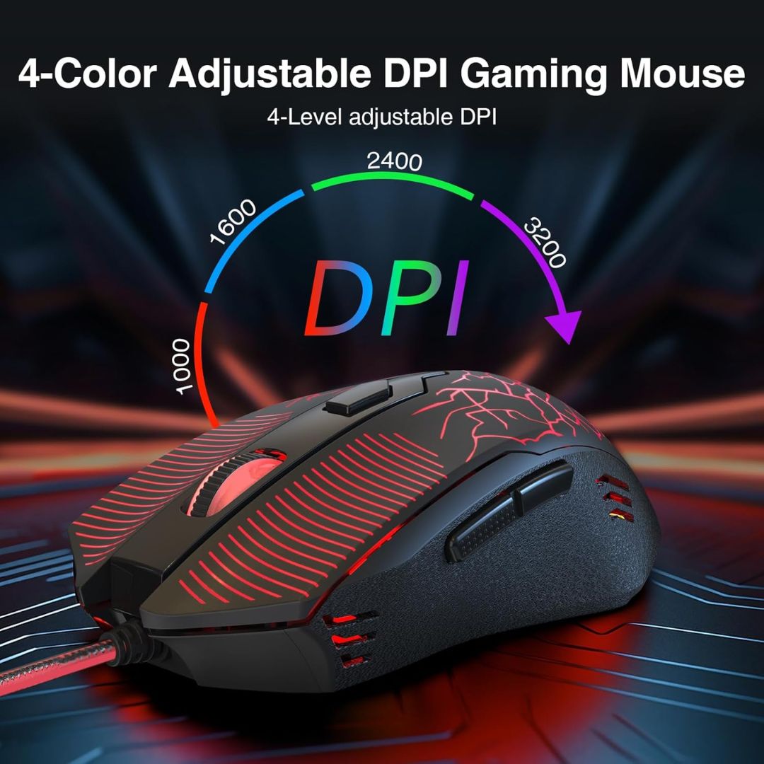 Redragon S107-BA Gaming Keyboard & Mice Combo Wired | Black