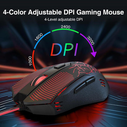 Redragon S107-BA Gaming Keyboard & Mice Combo Wired | Black
