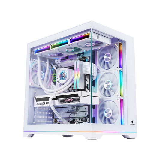 Wjcool Man ROBIN II PLUS SCAR 4 Fan Mid Tower Case | White