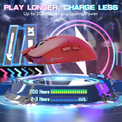 ATTACK SHARK X1 Tri-mode Gaming Mouse | Red