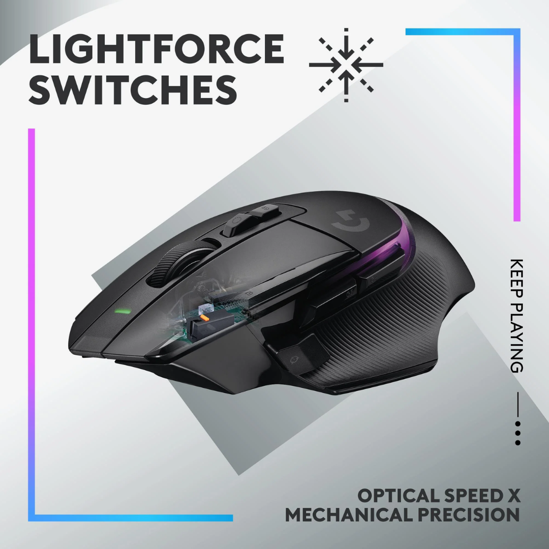Logitech G502 X PLUS Lightspeed Wireless Optical Mouse Black