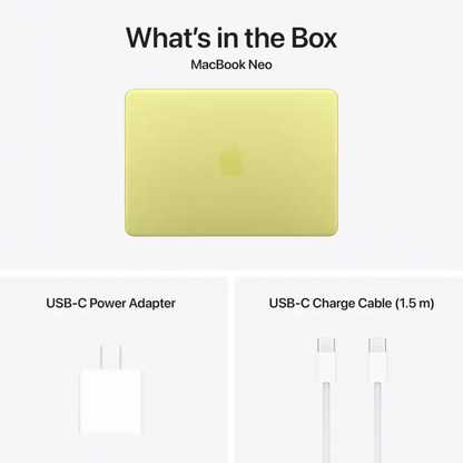 Apple MacBook Neo MHFD4AB/A | A3404 | Apple A18 Pro (6 Cores) | GPU (5 Cores) | RAM 8GB | SSD 256GB | 13.0 Inch (2408 x 1506) IPS | Citrus