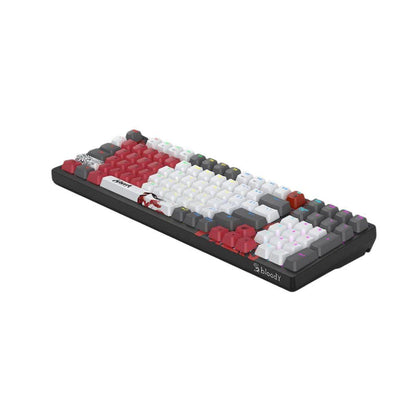 Bloody WS98 Naraka RGB Mechanical Gaming Keyboard | BLMS Red Plus | Hot-Swappable | 98-Key | RGB Backlit | 1ms Response