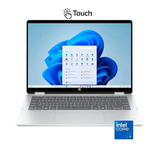 HP OmniBook 5 Flip 14-FP0013DX | Intel CORE 5-120U | RAM 8GB | SSD 512GB | Intel Graphics | 14.0 Inch WUXGA FHD+ IPS Touch | Glacier Silver