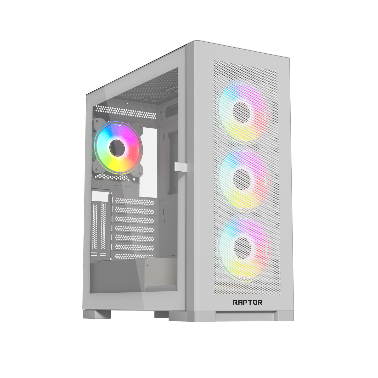 Raptor 290-XL ARCTIC HAWK RGB Mid Tower Case | White