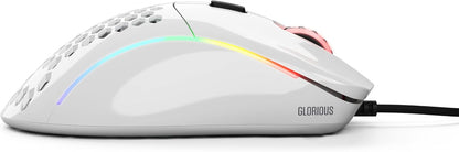 Glorious Model D Gaming Mouse | Ultra-Lightweight 68g Honeycomb RGB Wired Mouse | Ergonomic Right-Hand Design | High Precision Sensor | Ascended Cable | PTFE Feet | Glossy Black