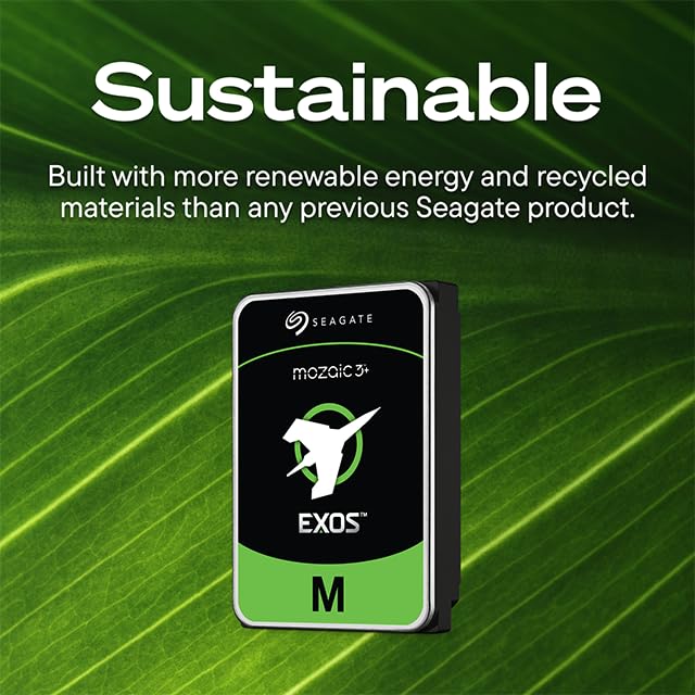 Seagate Exos M 30TB Enterprise Internal Hard Drive HDD - 3.5in 6GB/s SATA 7200RPM 2.5M MTBF
