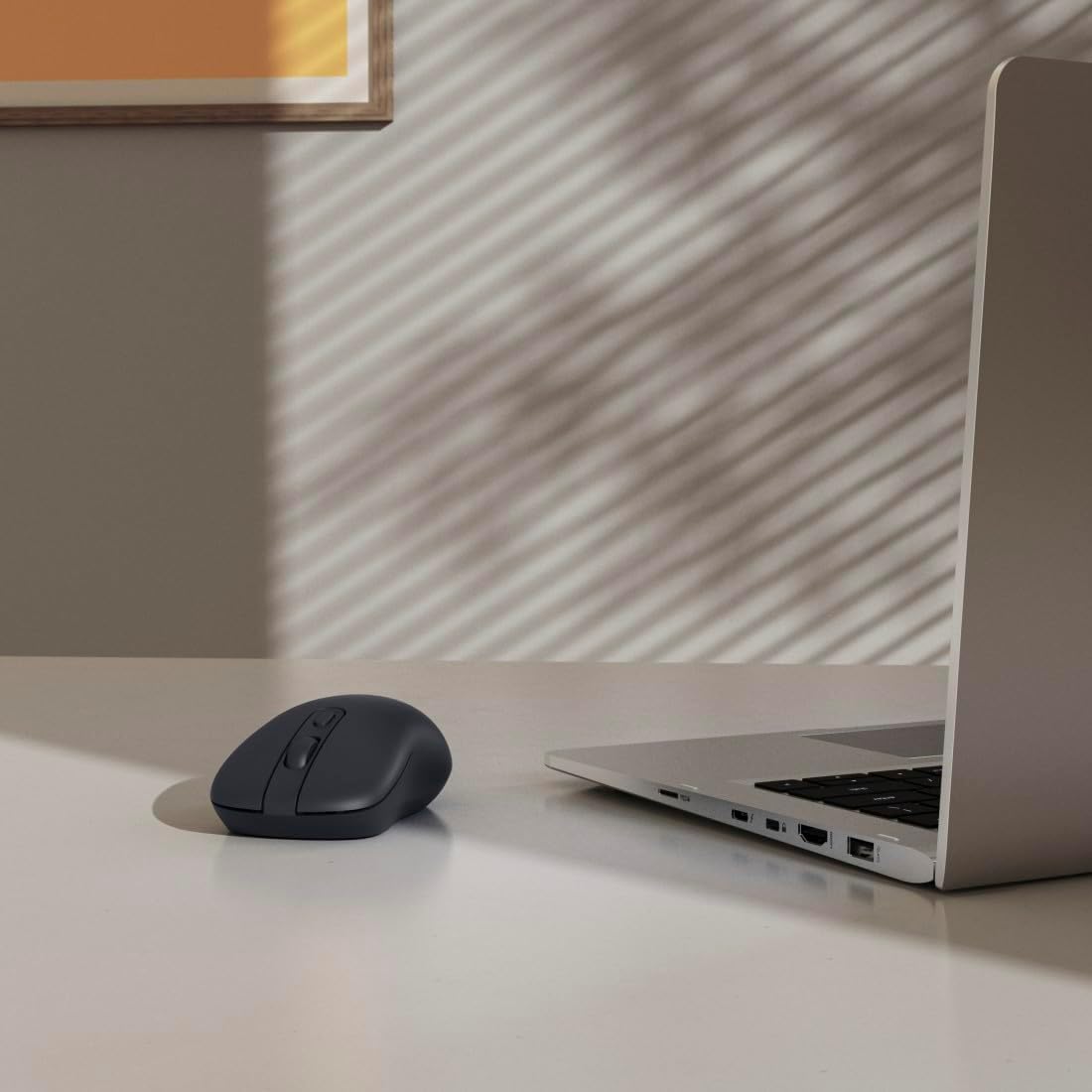 Hama WM-200 Silent Wireless Mouse | 4-Button Optical Mouse | 1000 DPI | 2.4GHz USB Receiver | Ergonomic Ambidextrous Design | Compatible with PC | Laptop | Windows & Mac | Black