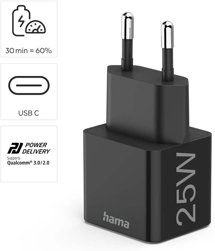 Hama Power Delivery (Pd) / Qualcomm 25W Mobile Phone Charger
