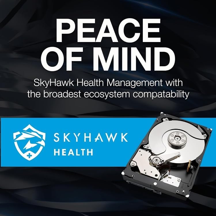 Seagate ST2000VX017 SkyHawk 2TB 5400RPM Surveillance Hard Drive | 2TB 3.5" SATA III 6Gb/s Internal HDD | 256MB Cache | Optimized for CCTV & DVR/NVR Systems | Supports Up to 64 Cameras
