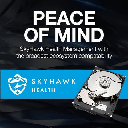 Seagate ST2000VX017 SkyHawk 2TB 5400RPM Surveillance Hard Drive | 2TB 3.5" SATA III 6Gb/s Internal HDD | 256MB Cache | Optimized for CCTV & DVR/NVR Systems | Supports Up to 64 Cameras