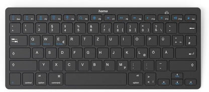 Hama KEY4ALL X510 Bluetooth Keyboard | Black | Compact | QWERTY US Layout | 78 Keys | Scissor Mechanism | for iOS | Android and Windows