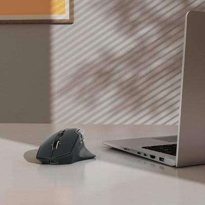 Hama WM-900 Multi-Device Wireless Mouse | 10-Button Radio & Bluetooth Rechargeable Optical Mouse | Ergonomic Right-Handed Design | RGB Lighting & USB-C Charging