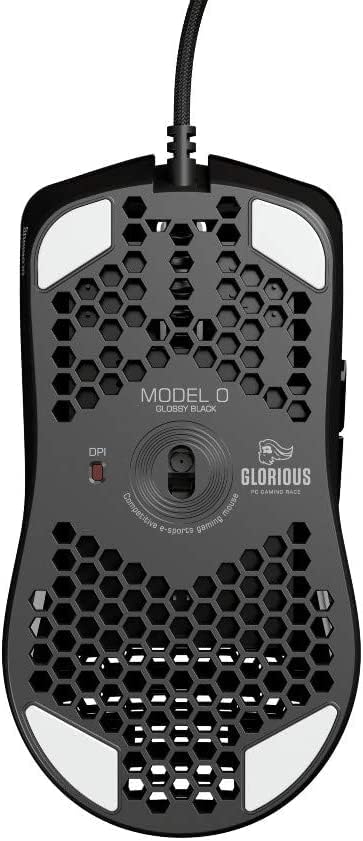 Glorious Model D Gaming Mouse | Ultra-Lightweight 68g Honeycomb RGB Wired Mouse | Ergonomic Right-Hand Design | High Precision Sensor | Ascended Cable | PTFE Feet | Glossy Black