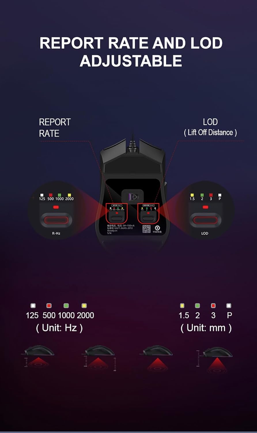 Bloody L65 Max Honeycomb  lightweight Wired  Gaiming mouse