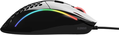 Glorious Model D Gaming Mouse | Ultra-Lightweight 68g Honeycomb RGB Wired Mouse | Ergonomic Right-Hand Design | High Precision Sensor | Ascended Cable | PTFE Feet | Glossy Black