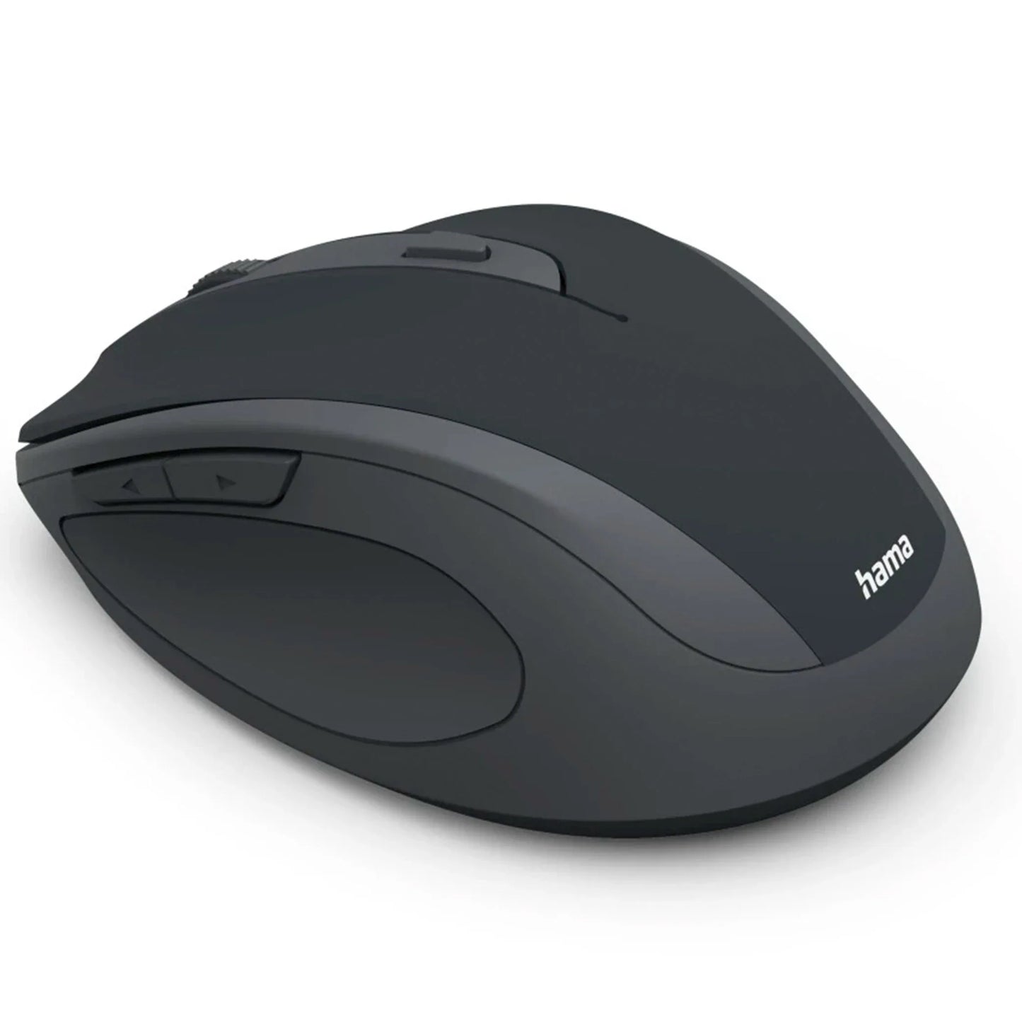 Hama WM-400 Wireless Ergonomic Mouse | 6-Button Optical Quiet Mouse with 2.4 GHz RF | Adjustable DPI | Stowable USB-A Receiver & Eco-Friendly Design