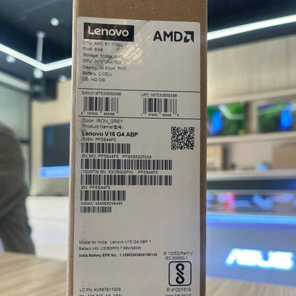 Lenovo V15 G4 | (0PIN) | AMD Ryzen 7-7730U | RAM 8GB | SSD 512GB | Integrated | 15.6 Inch FHD | Iron Grey