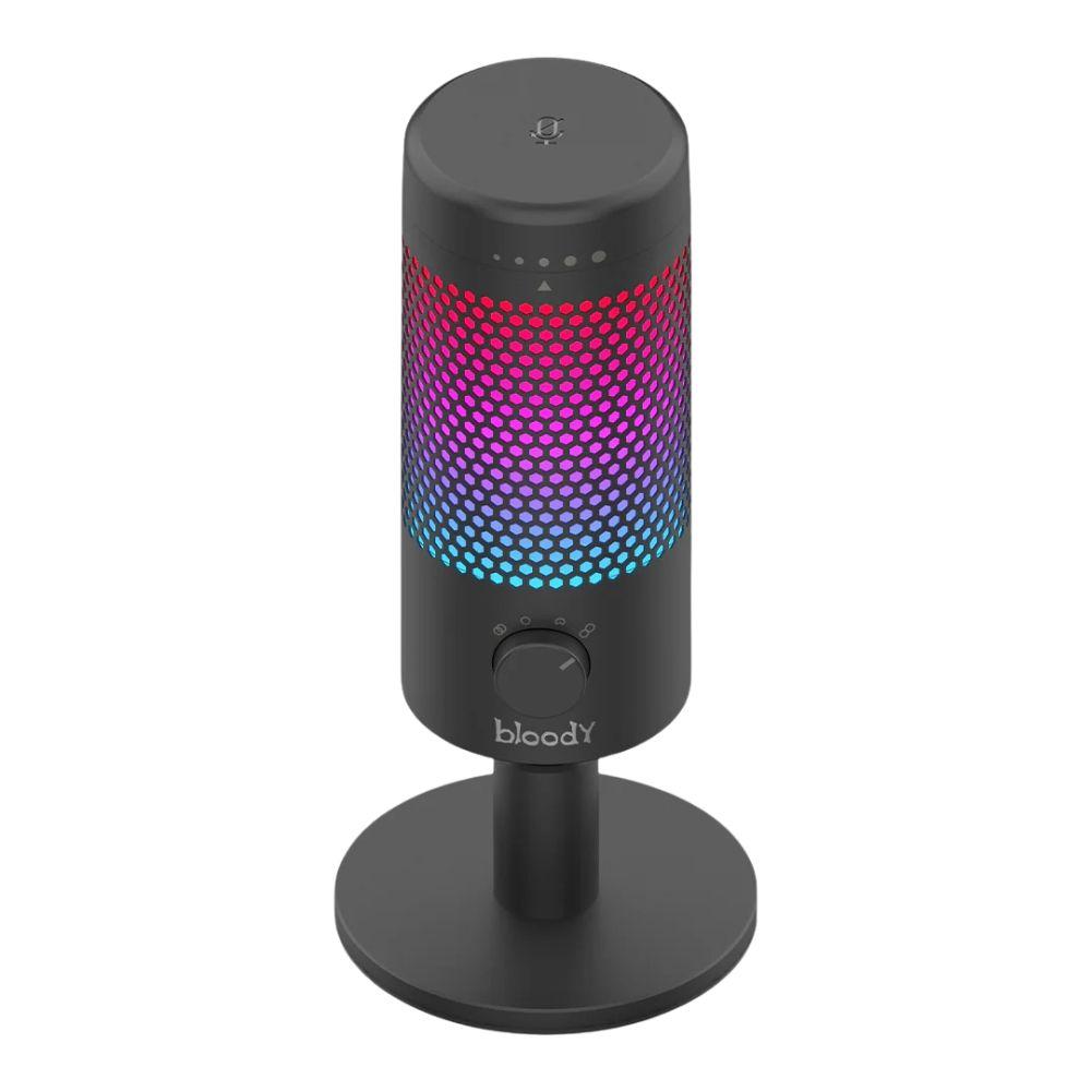 Bloody GM50 Pro USB Streaming Microphone | 4 Polar Patterns | RGB Lighting | Tap-to-Mute | High-Fidelity Sound for PC | Mac & Consoles