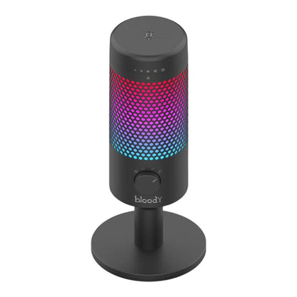 Bloody GM50 Pro USB Streaming Microphone | 4 Polar Patterns | RGB Lighting | Tap-to-Mute | High-Fidelity Sound for PC | Mac & Consoles