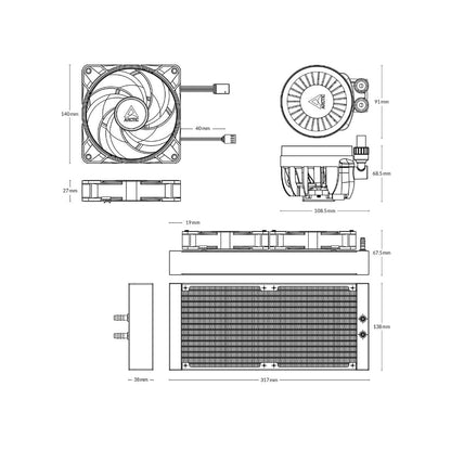 Arctic Liquid Freezer III 280 A-RGB | White