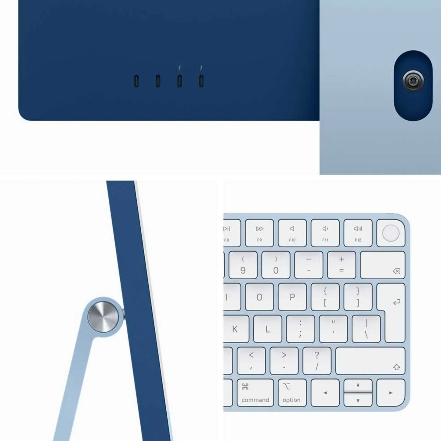 Apple iMac 24 MQRR3AB/A | A2873 | M3 (8 Core) | RAM 8GB | SSD 512GB | GPU (10 Core) | 24 Inch 4.5K Retina display | Blue