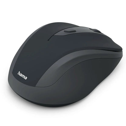 Hama WM-400 Wireless Ergonomic Mouse | 6-Button Optical Quiet Mouse with 2.4 GHz RF | Adjustable DPI | Stowable USB-A Receiver & Eco-Friendly Design